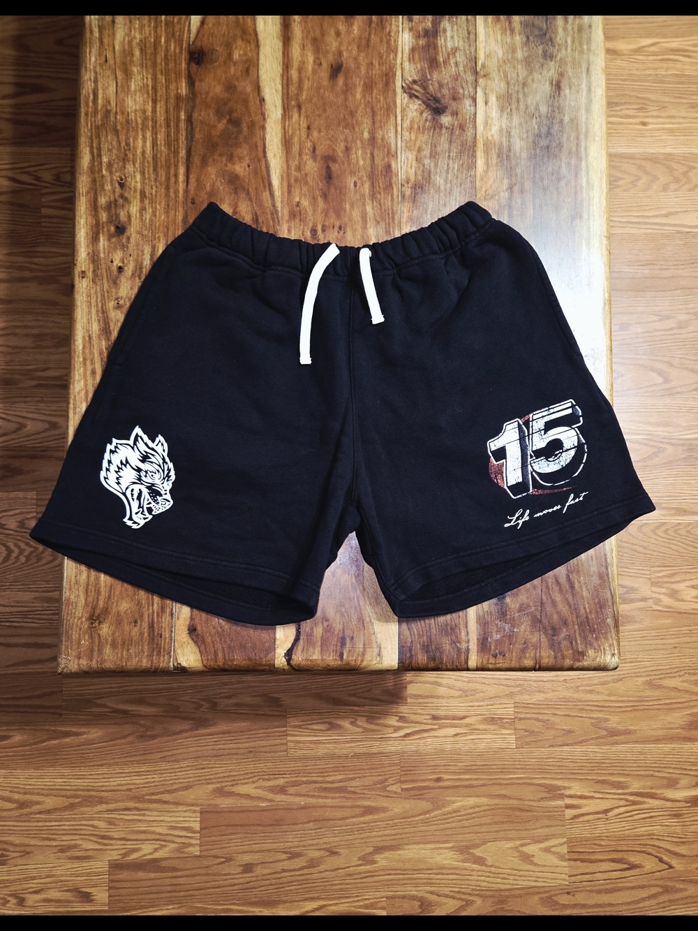 Darc Sport "Life Moves Fast" Black Lounge Sweatshorts